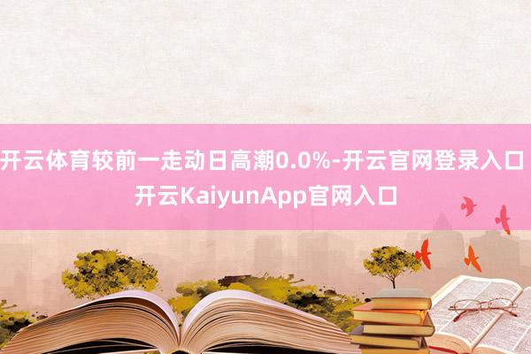 开云体育较前一走动日高潮0.0%-开云官网登录入口 开云KaiyunApp官网入口