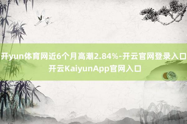 开yun体育网近6个月高潮2.84%-开云官网登录入口 开云KaiyunApp官网入口