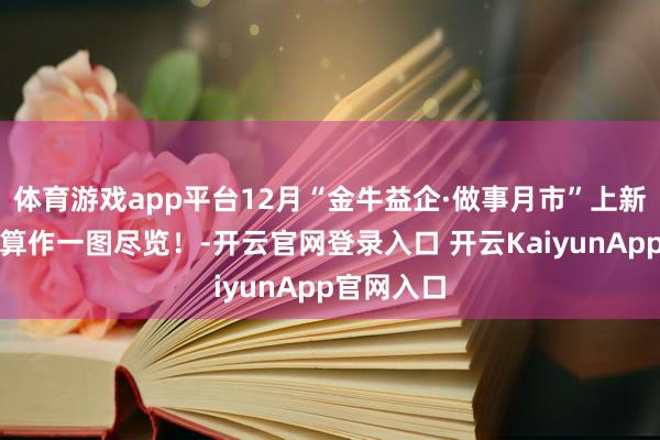 体育游戏app平台12月“金牛益企·做事月市”上新啦！计谋算作一图尽览！-开云官